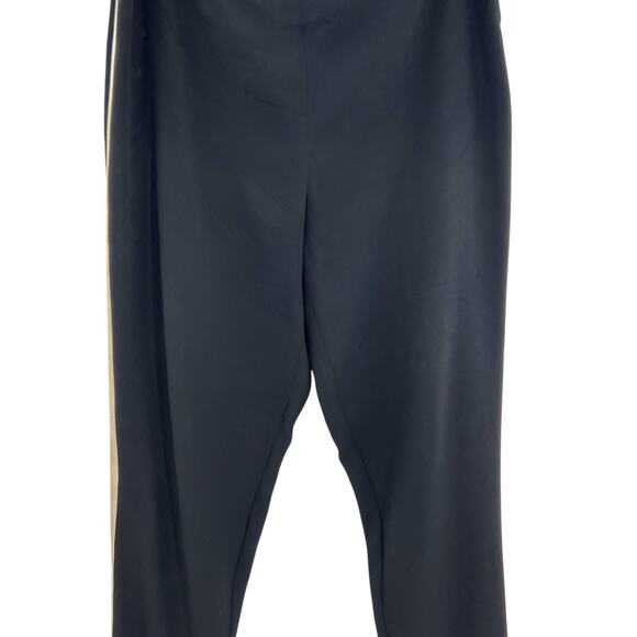 Ralph Lauren Purple Label Collection Silk Trouser Pant Side Stripe Black Size 12 - Picture 3 of 16